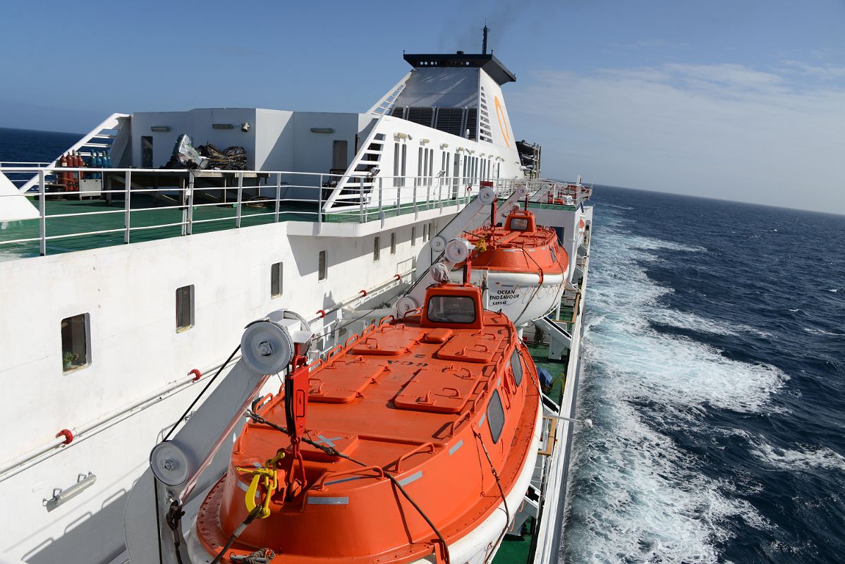 06A Quark Expeditions Ocean Endeavour Cruise Ship With Lifeboats And Back Deck In The Drake Passage Sailing To Antarctica